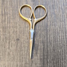 Ornate Vintage Dressmaker's Scissors Gold Tone Decorative Collectible