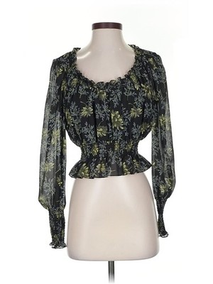 Cinq à Sept Women Green 3/4 Sleeve Blouse S