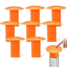 8 Pack Rubber Baseball Base Plugs For Field Ground Receptacles Orange Durable