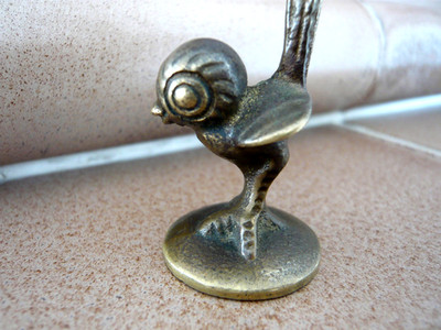 Gluttöter Vogel Messing Bronze Figur Bosse? Baller?
