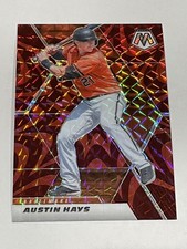 2021 Panini Mosaic Baseball Reactive Red Prizm - Austin Hays - Baltimore Orioles