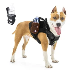 Tactical Dog Harness with Reflective Material, Adjustable Heavy-Duty No Pull ...