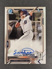 2021 Bowman Chrome - Prospect Autographs Cristian Santana #CPA-CS (AU, RC)