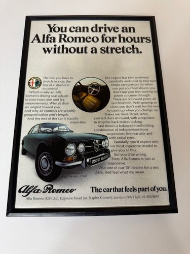 New Framed Print Alfa Romeo 1750 2000 GTV GTaM 105 Series Magazine Advert Retro - Picture 4 of 18