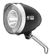 XLC LED Dynamo Scheinwerfer 40 Lux Nabendynamo Standlicht Sensor Retro chrom