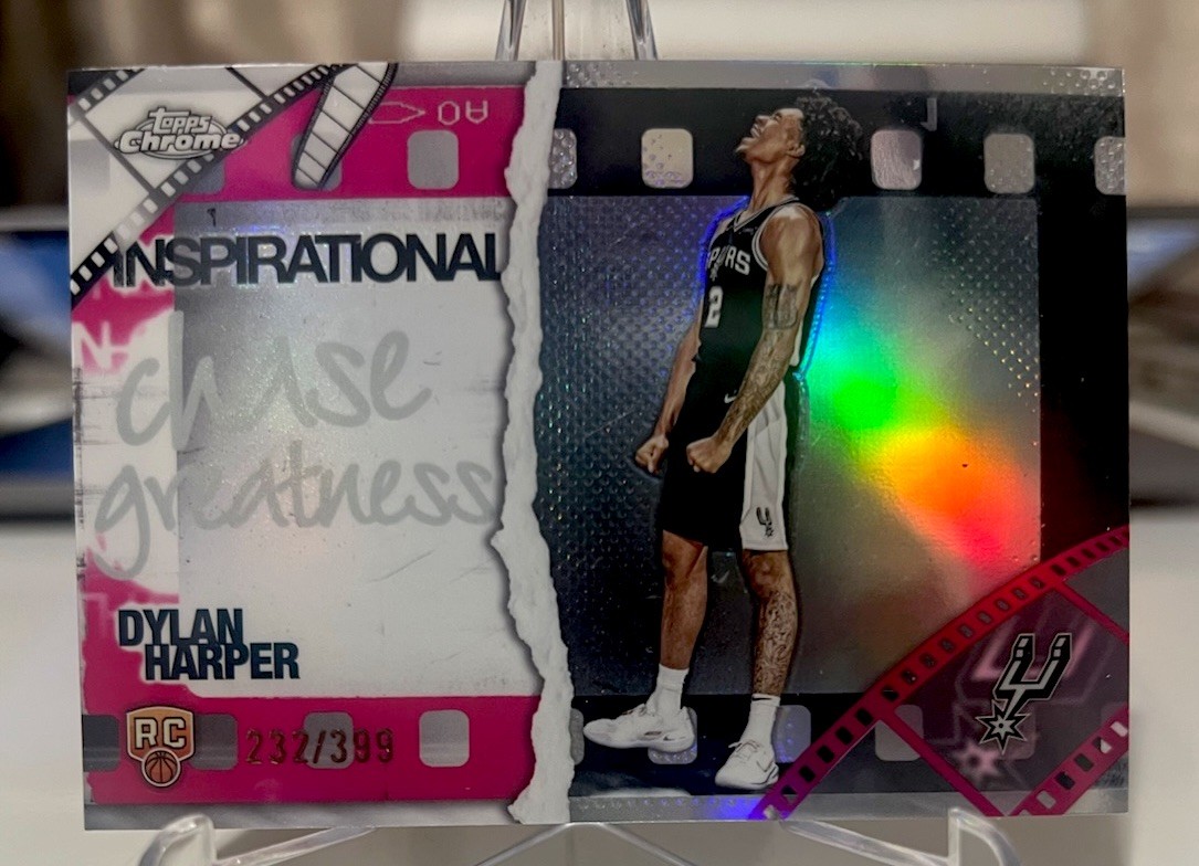 DYLAN HARPER 2025-26 Topps Chrome Basketball PINK Inspirational Insert RC #/399