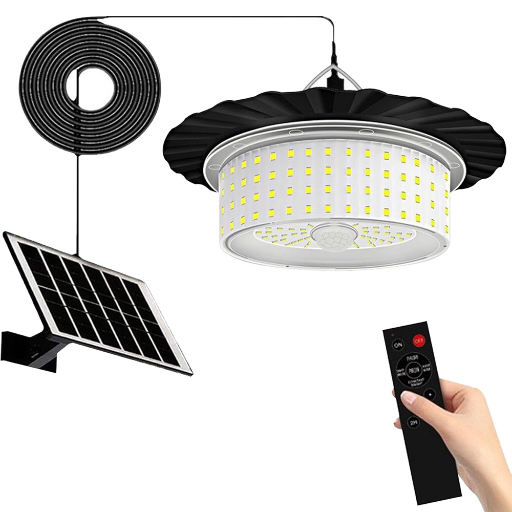 Solar Power Pendant Lamp Waterproof Outdoor and Indoor Use for Garden Barn Yard