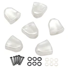 6x Trapezoid Plastic Guitar Tuning Pegs Tuners Machine Heads Buttons White Pearl