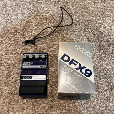 Vintage DOD DFX9 Digital Delay Guitar Effect Pedal USA With Original Box & Cable