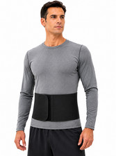 FLEXAMED UMBILICAL HERNIA BELT - 6,8 or 10 Inch Width - BLACK MADE IN USA