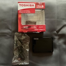 Toshiba Canvio Connect II 1TB Portable External HDD Black USB 3.0 PC/Mac Drive