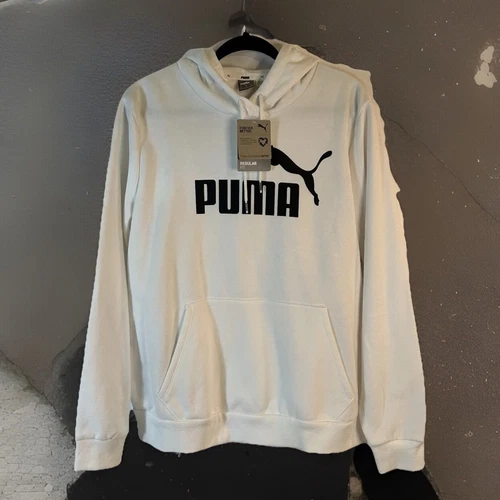 OFF WHITE Felpa con cappuccio Puma donna panna XXL