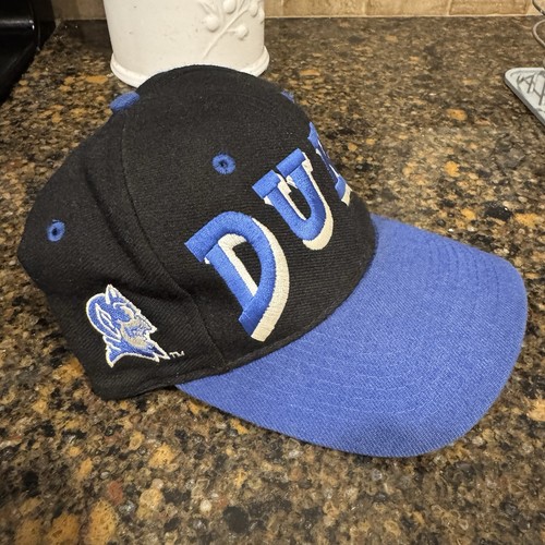 Vtg 90s Duke Blue Devils Top of the World Big Letters Snapback 2 Color Hat Cap - Picture 20 of 21