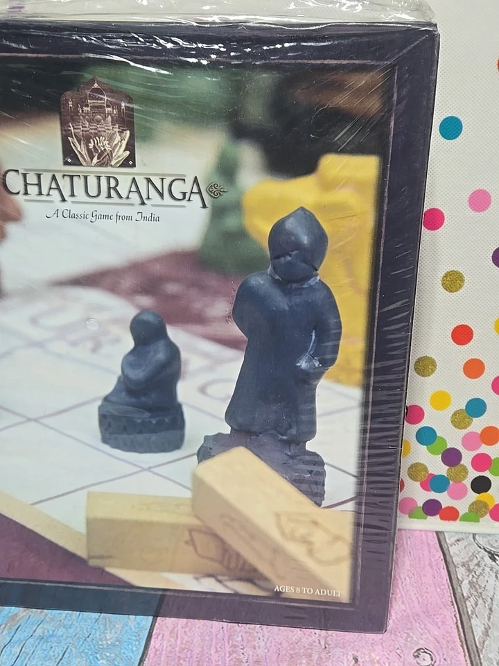 Chaturanga Classic Game From India Wooden Box 02040 Front Porch Classic NIP - Image 3 of 4