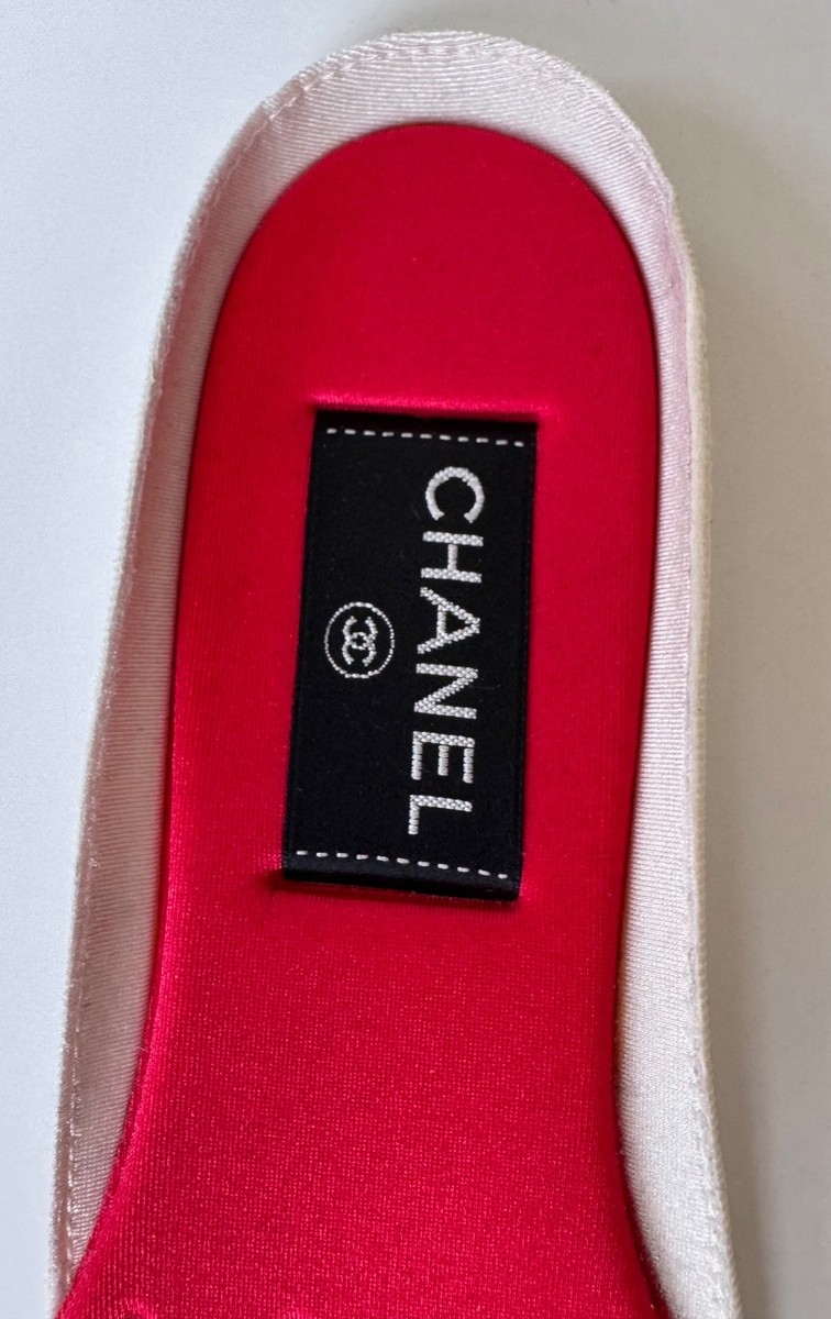 CHANEL RED WHITE CC LOGO LYCRA MESH SNEAKERS 41.5 | eBay