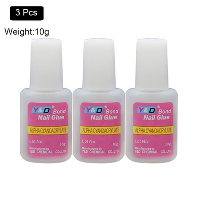 3Pc 10g Nail Gel Kit Glue Tips And Coffin Long Modelones Solid Press Set Acrylic