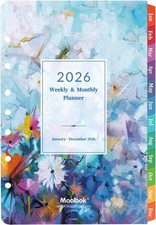 2026 Planner Refills - Inserts with 7-Hole Punched, 5-1/2" multicolor 