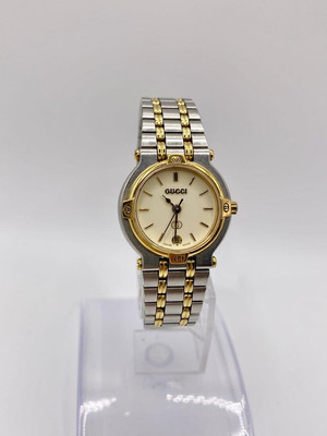 Gucci Ivory Dial Date QZ 9000L Watch, Good Condition, 13.5-14cm