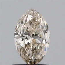 GIA CERTIFIED 0.40 Ct Natural Diamond Loose Marquise Cut 6 x 3 mm Faint Brown 587.93 per carat