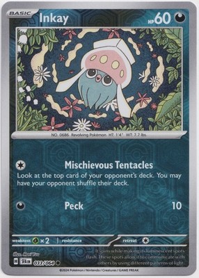 Inkay - 033/064 - Reverse Holo - Shrouded Fable  - NM/M