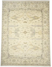 Extra Large Handmade Oushak Oriental Rug Floral Style Carpet Home Decor 10X14 ft