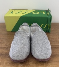 New Unisex 4 infant (20) Javer Grey Plimsoll Flat Shoe Slip On Espadrills 