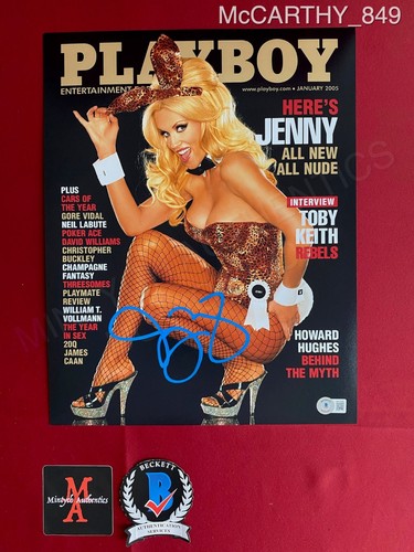 Jenny McCarthy autographed signed 11x14 photo model shot sexy Playboy Beckett