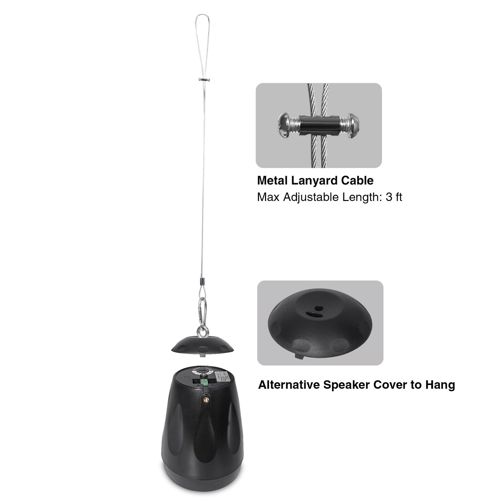 Dayton Audio WP60XTB 6.5" Pendant/Landscape Speaker – 70V/100V/8 Ohm, Weatherproof, With Passive Radiator