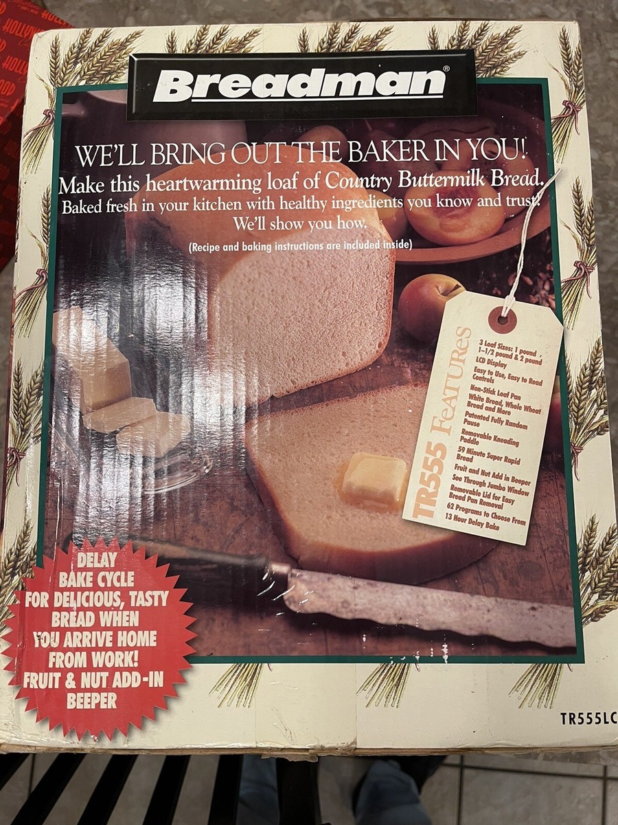 Vintage Breadman Deluxe Rapid Bread Making Maker Machine TR555LC