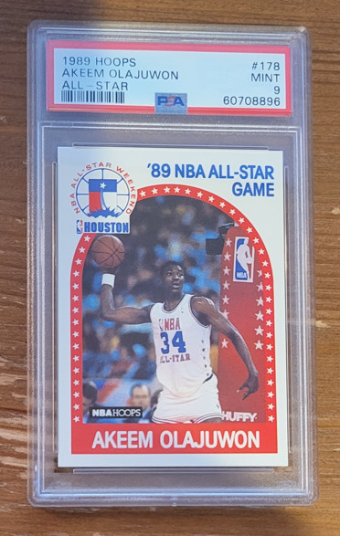 1989 Hoops #178 Akeem Olajuwon All Star PSA 9 Houston Rockets (UCSC_B)