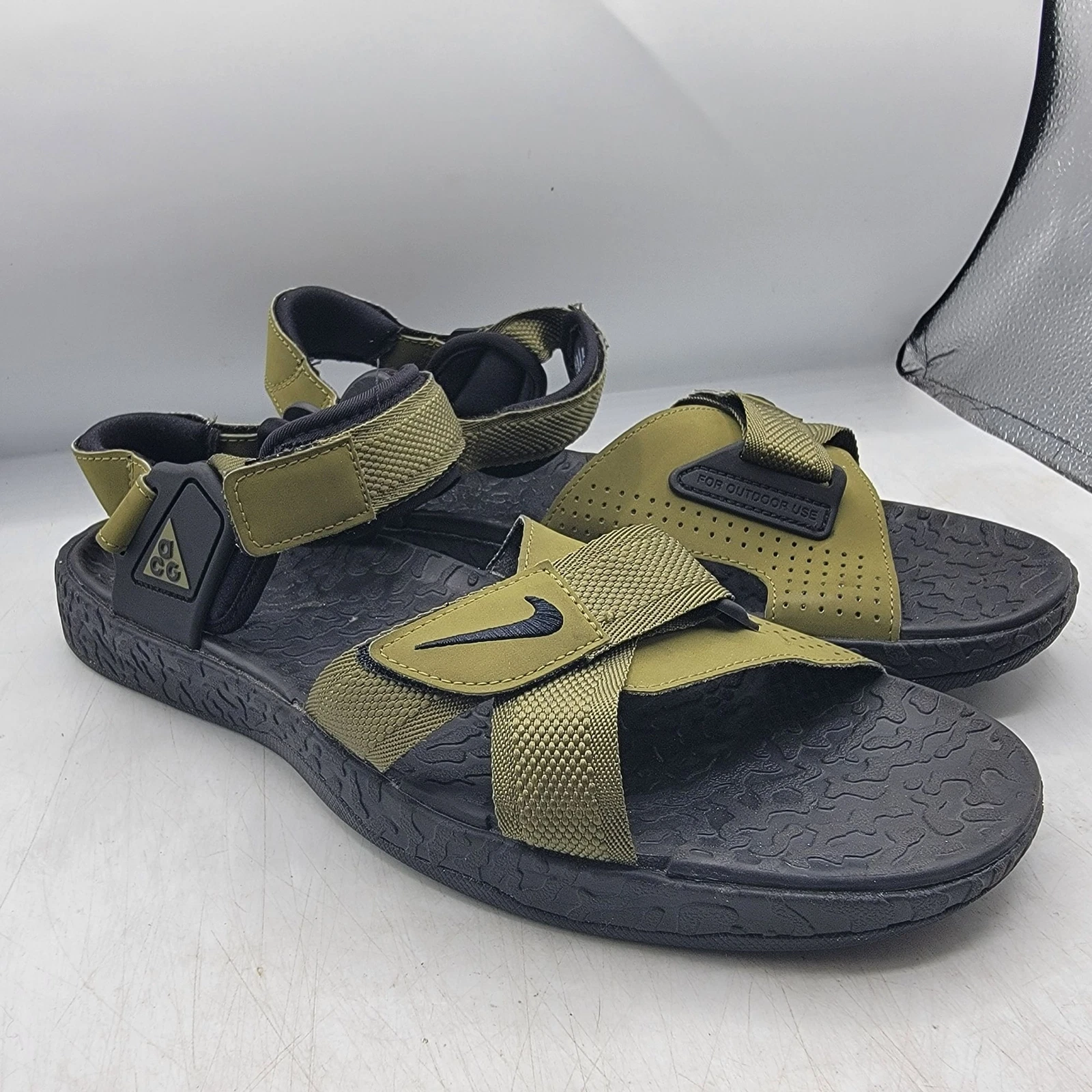 Sandali Nike ACG Air Deschutz uomo 11 pellegrini neri verdi da esterno DO8951 300