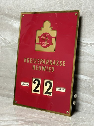 Old permanent calendar Sparkasse Neuwied imoglanz wall calendar advertisement bank advertising - Picture 4 of 13