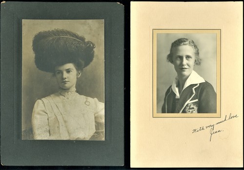 7 VINTAGE HARDBACKED PHOTOS - WOMEN - Picture 2 of 3