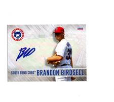 Brandon Birdsell 2023 South Bend Cubs signed autograph baseball card Texas Tech