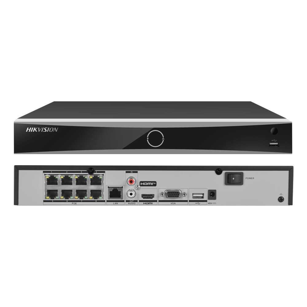 HIK 8CH 8PoE AcuSense 4K NVR DS-7608NXI-K1/8P Netzwerk - Main Image