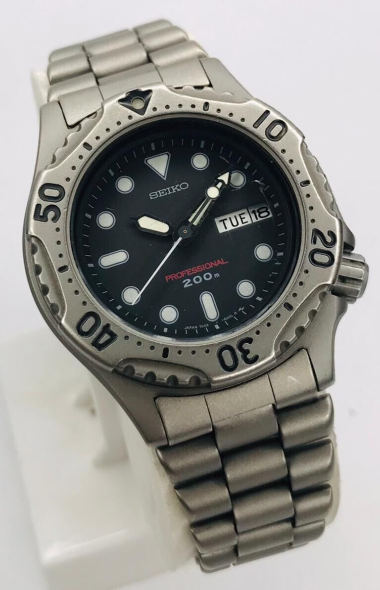 Vintage Seiko Professional Diver 7C43-6A10 Titanium Men's Quartz
