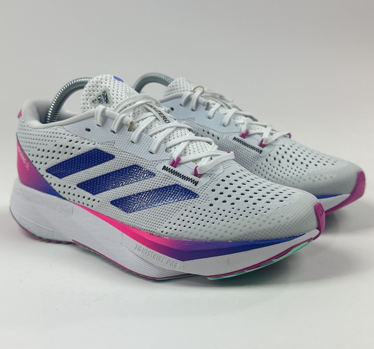 Adidas Adizero SL Junior Kids 5.5 White Pink Low Running Adidas Adizero SL Junior Kids 5.5 White Pink Low Running