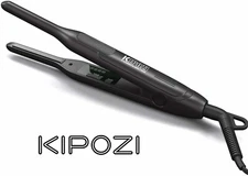 KIPOZI 3/10" Pencil Small Flat Iron Hair Straightener Curling Pixie Cut Bangs US