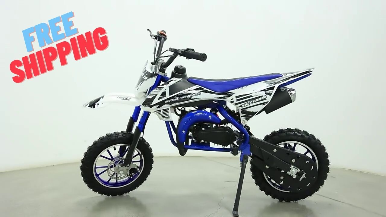 Kids Dirt bike 49cc 2-stroke Gasoline Power Off-road  Pit Bike (Dual Exhaust)