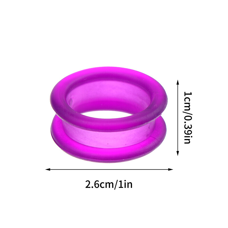 10pcs Silicone Barber Hair Shears Scissors Finger Ring Grip Inserts