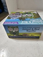 Solar Power Ultrasonic Animal Repeller Pest Repellent Cat Deer Raccoon Garden