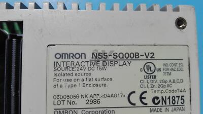 One Used OMRON NS5-SQ00B-V2 INTERACTIVE DISPLAY PANEL
