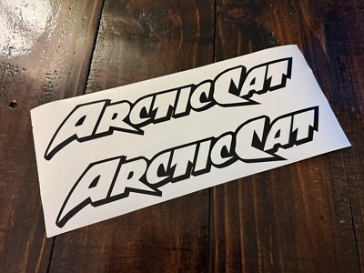 Arctic Cat 12  Black (set 2) Sticker Vinyl Decal SNOWMOBILE / ATV Graphic Logo