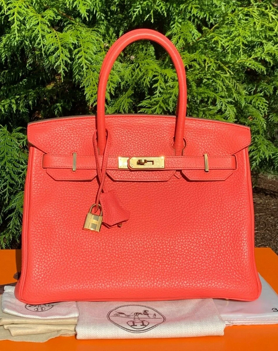 HERMES BIRKIN Bag 30cm *ROSE JAIPUR* Gold HW Clemence Leather Hot