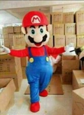 Super Mario Mascot Costume Cosplay Party Fancy Dress Brothers Suits Adult Size