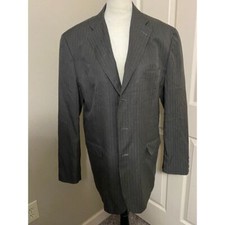 Georgio by Porta Bella Men's Charcoal Pinstripe Suit Jacket Blazer 42R