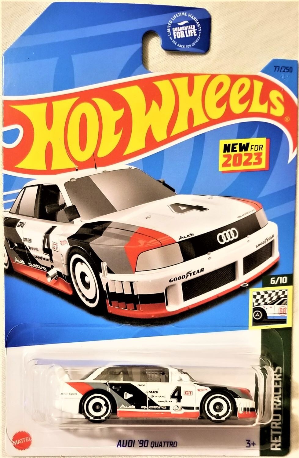 Hot Wheels - 2023 Retro Racers 6/10 Audi '90 Quattro 77/250 (BBHKG35)