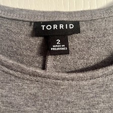 Gently Used Gray Open Shoulder Sweater Plus Size EUC 