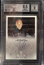 2002 RITTENHOUSE STAR TREK TOM HARDY SHINZON AUTO AUTOGRAPH BGS 8 MAD MAX