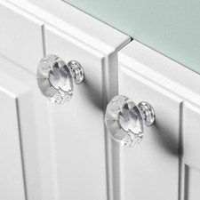 Tiradores Y Pomos Para Muebles De Cristal Y Zinc - Varios Tamaños (64/96/128mm), Plateados, Fáciles De Instalar